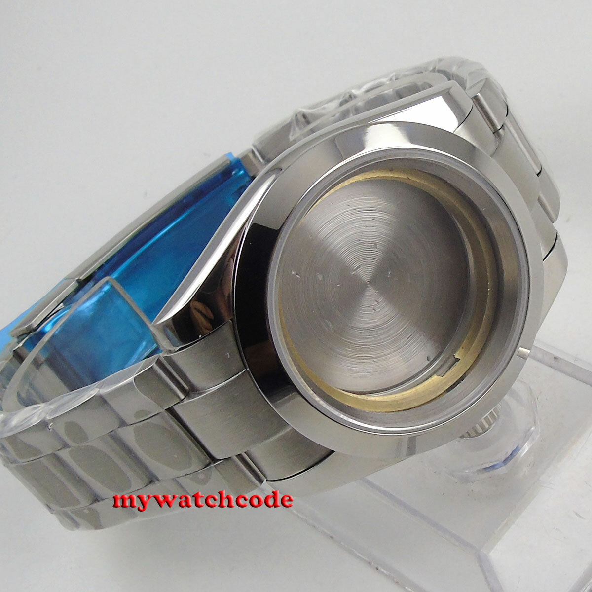 Polished 36mm Steel Sapphire Glass Watch Case Fit ETA 2824 2836 8215 MOVEMENT