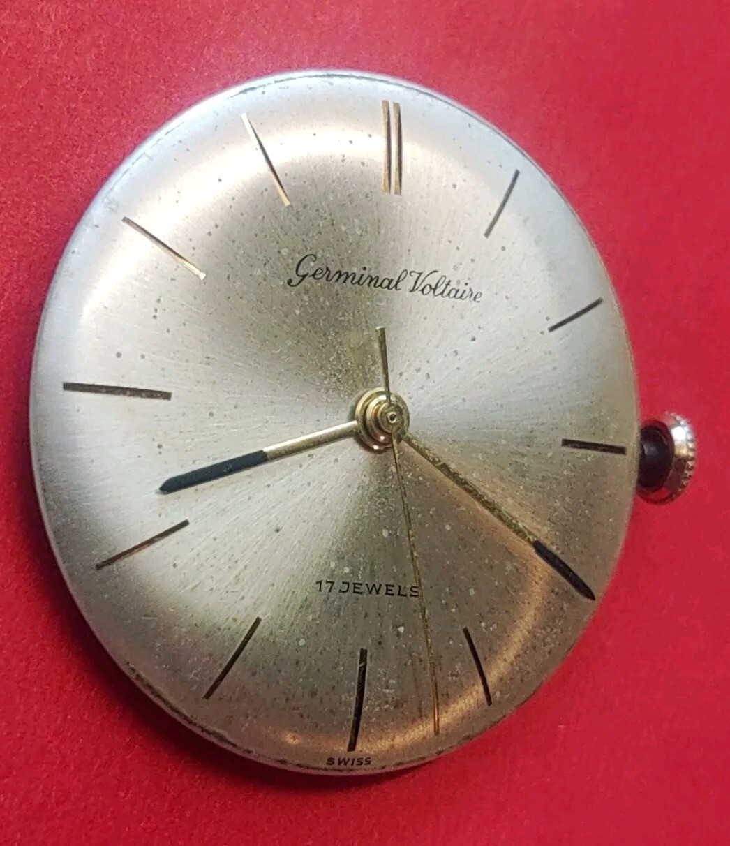 Vintage Felsa 4010N 17J Movement, Round Germinal Dial & Hands. Sets, Runs 48Hrs
