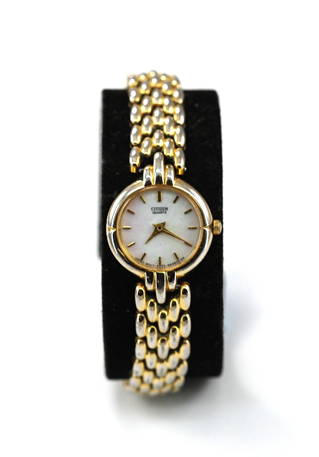 Citizen Watch Women Silver Gold Stainless St WR Battery MOP Quartz NON-WORKING