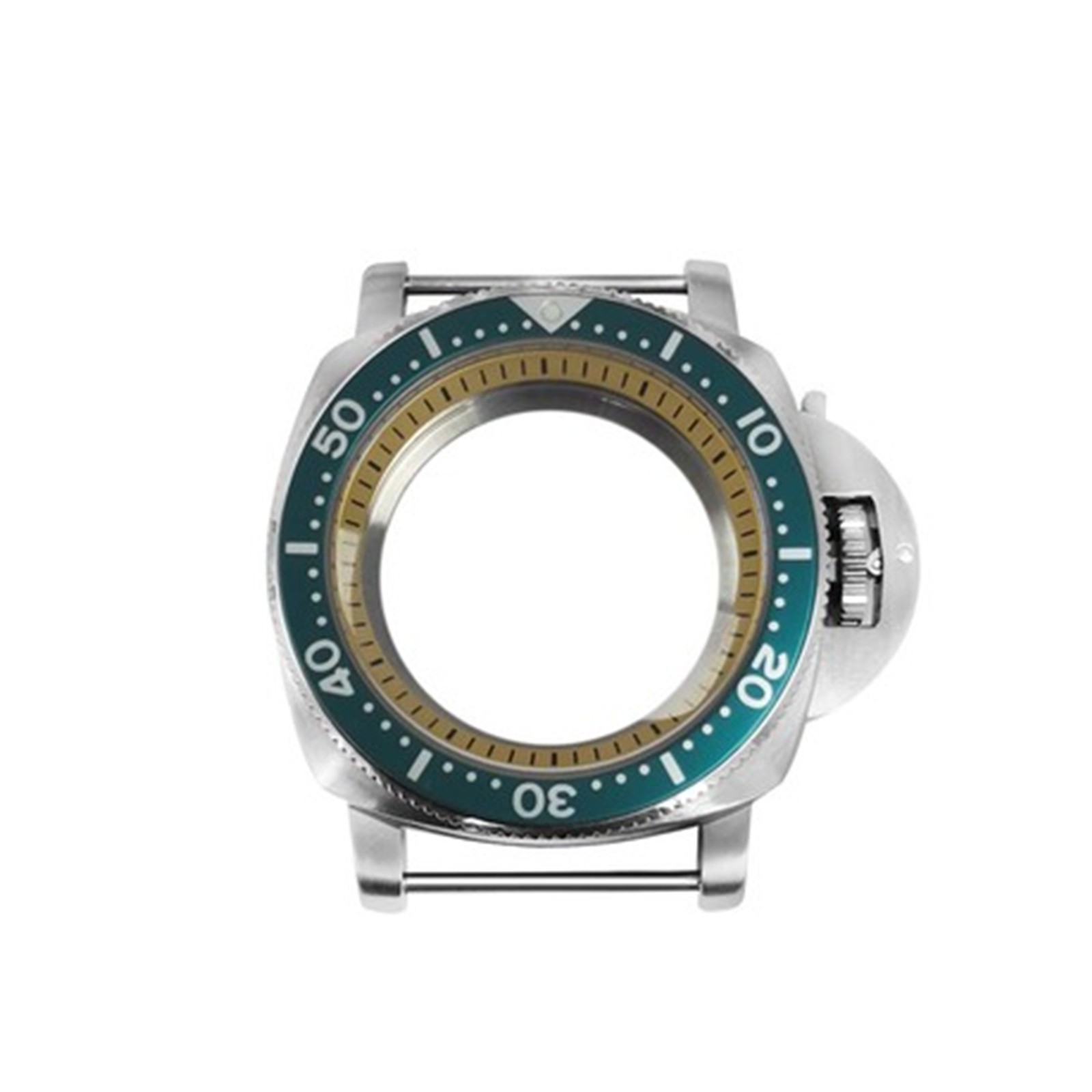 For NH35/NH36/4R/7S Stainless Steel Case Bezel Yellow Inner Ring Watch Case Kit