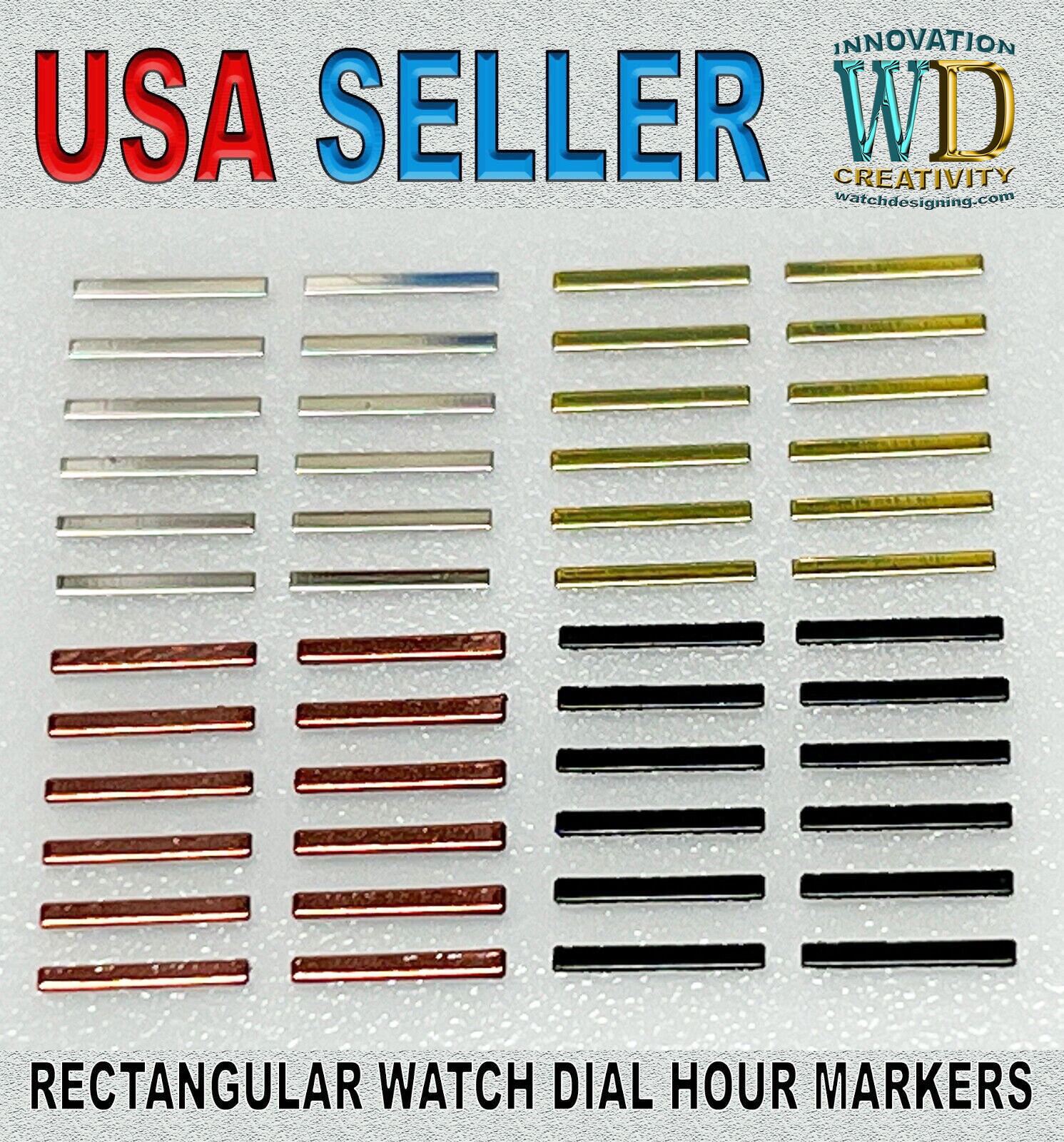 Watch Dial Hour SILVER GOLD BLACK ROSE G Markers Numerals Indexes Bars Indices