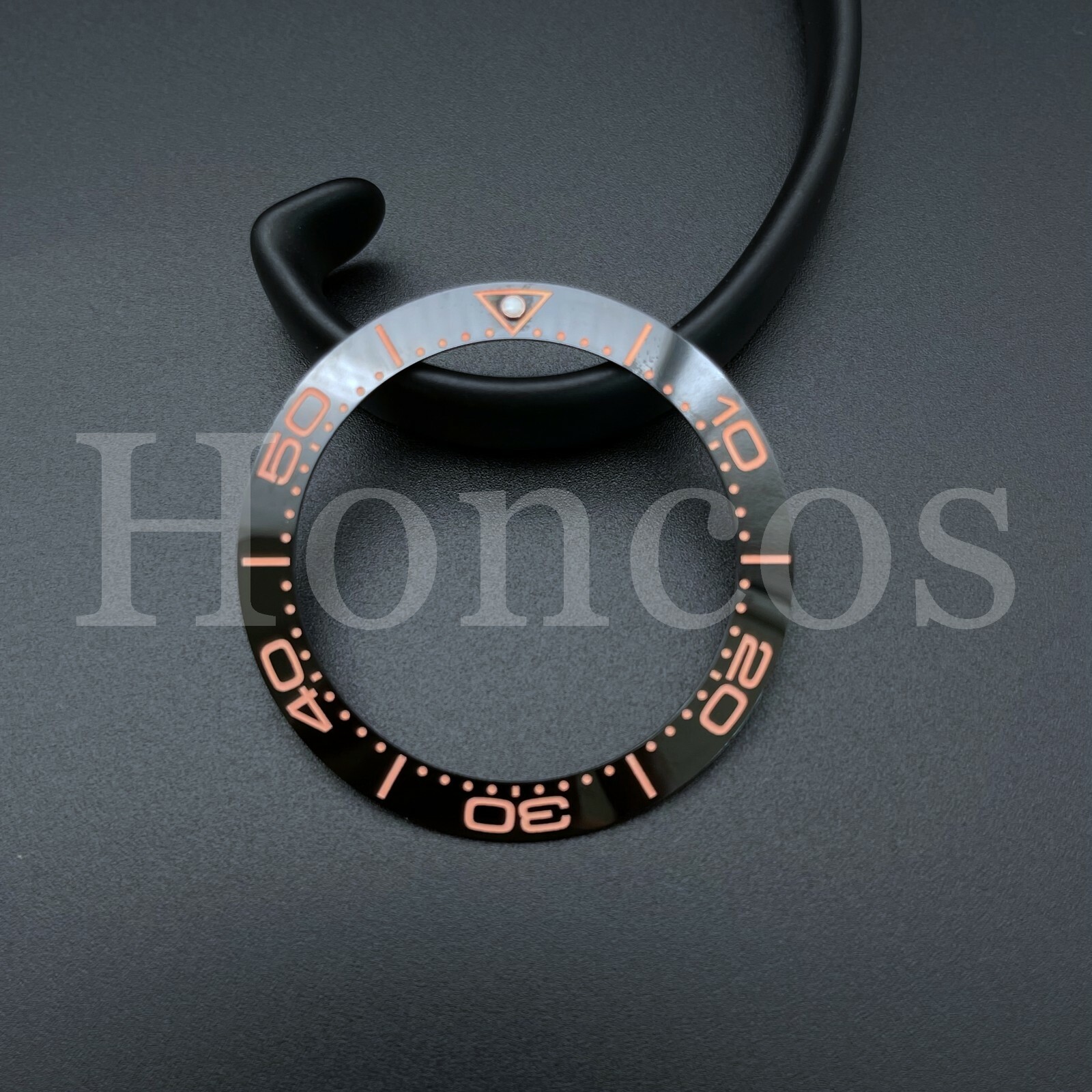 BLACK ROSE CERAMIC BEZEL INSERT FITS FOR 41MM OMEGA SEAMASTER PLANET 007 NUMBERS
