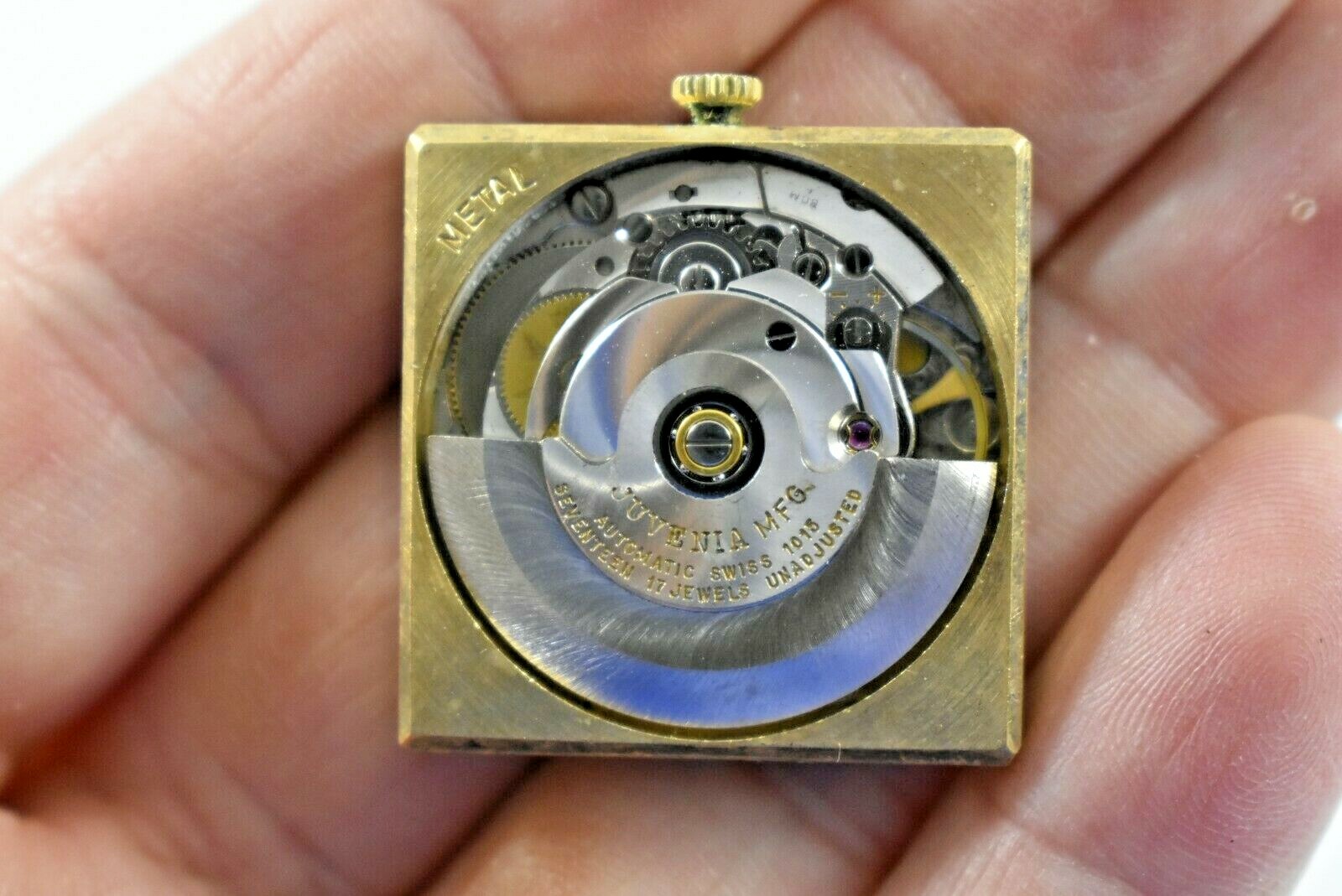 Vintage Swiss Made Juvenia Automatic Quick Date Set Wrist Watch Movement lot.s