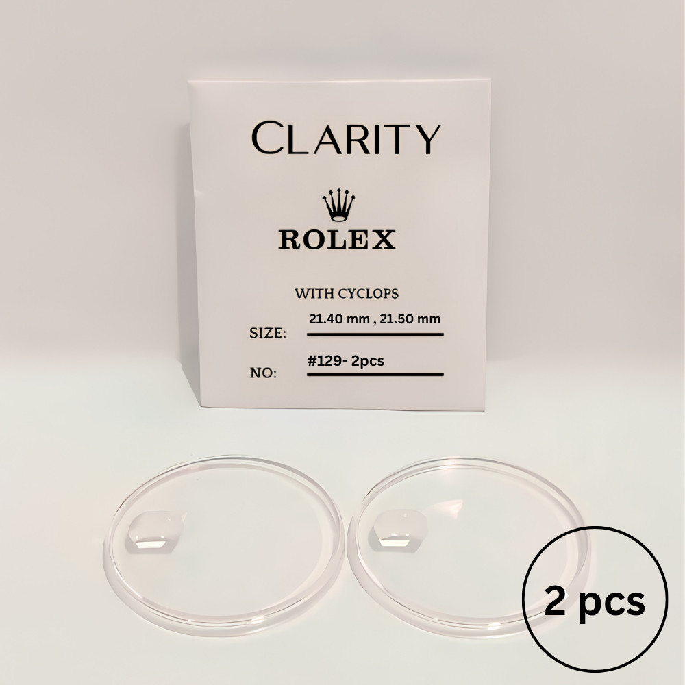 Plastic Plexi Watch Crystals for Rolex Datejust 2pcs with Cyclops B25-129-J1