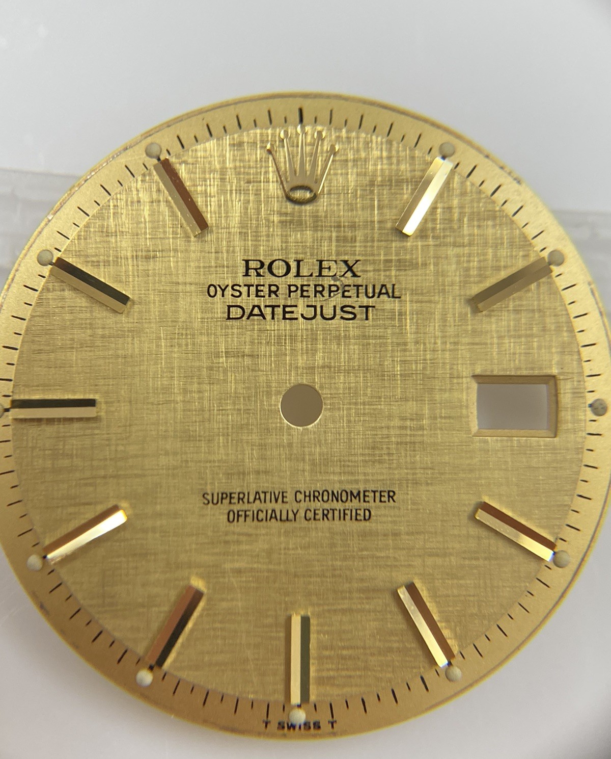 Original Rolex 36mm Datejust 1601 1603 Cal. 1565 Champagne Gold Linen Dial
