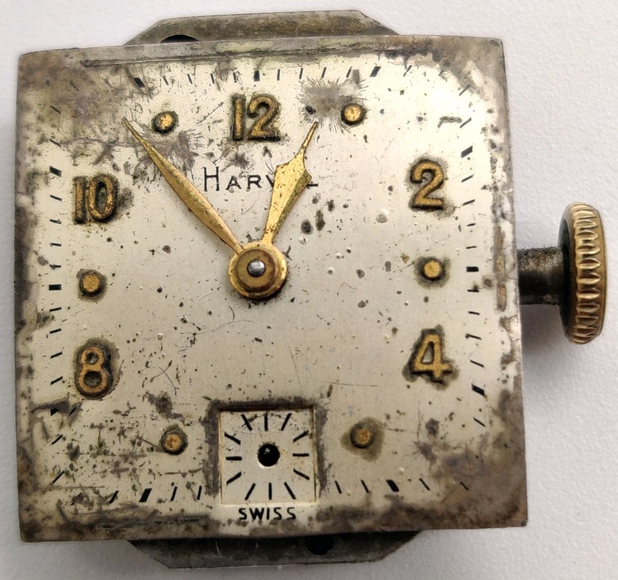 Rare Harvel High Grade Fleurier FEF 86 17 Jewel watch movement Runs For Repair
