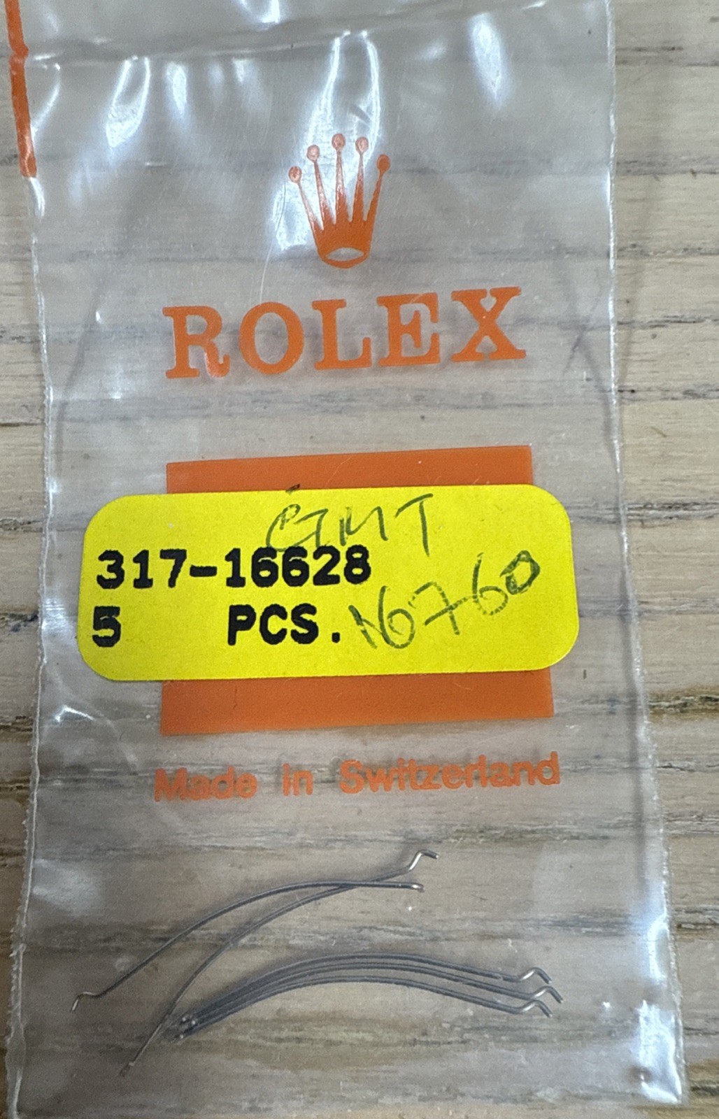 Genuine Rolex B317 16628 Click Spring GMT 16710 16700 16623 16622. Price For 1
