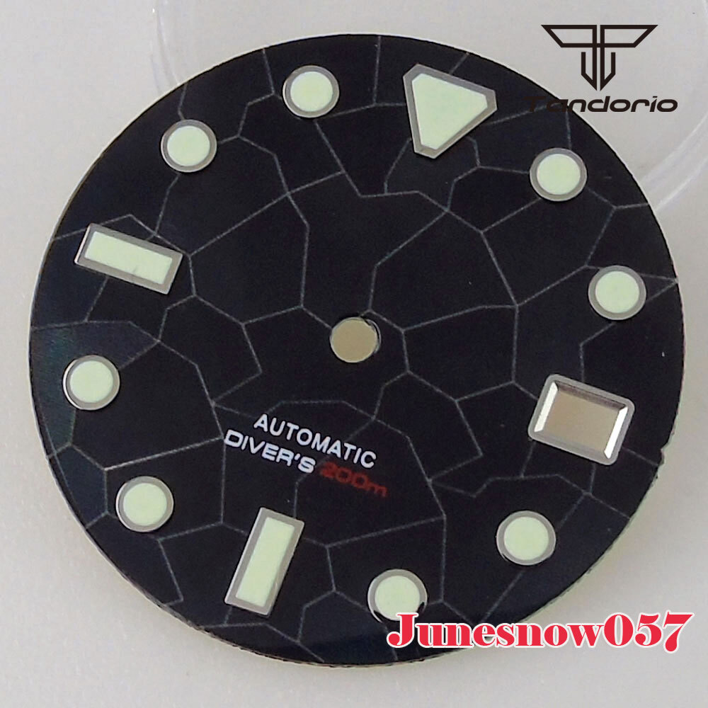 Accessories 29mm Blue/Black Red MDP Fritillaria Watch Dial Fit NH35A NH36A SKX