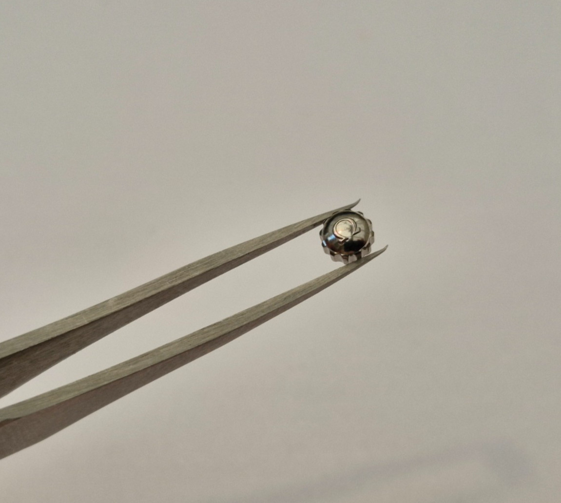 Genuine Omega 4.7mm x 2.8mm Steel Crown – Very Good Condition