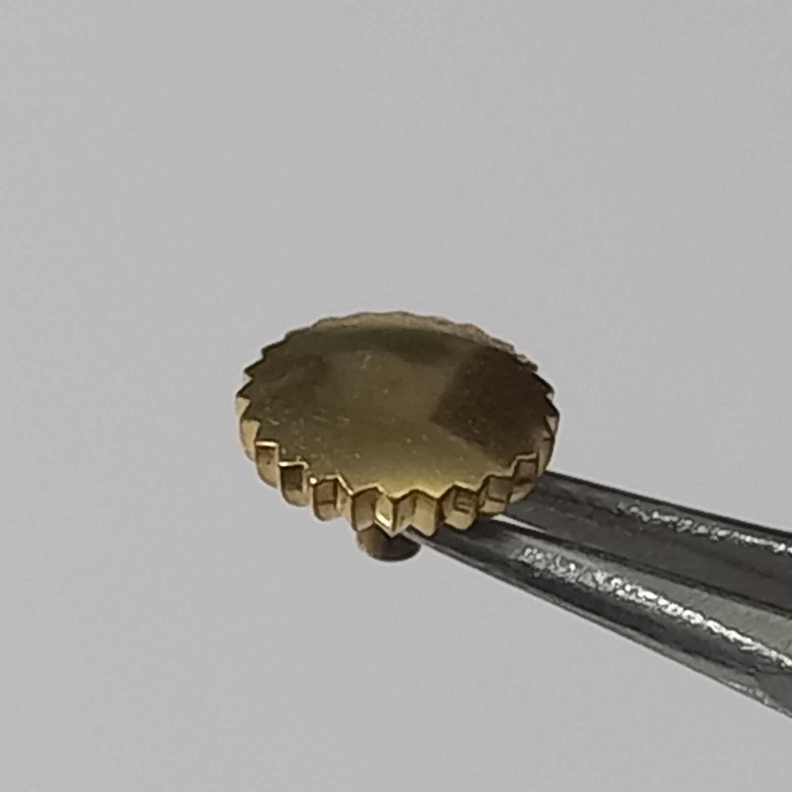 Extremely Rare 18K Solid Yellow Gold 7.2mm Crown For LONGINES 13ZN Chronograph
