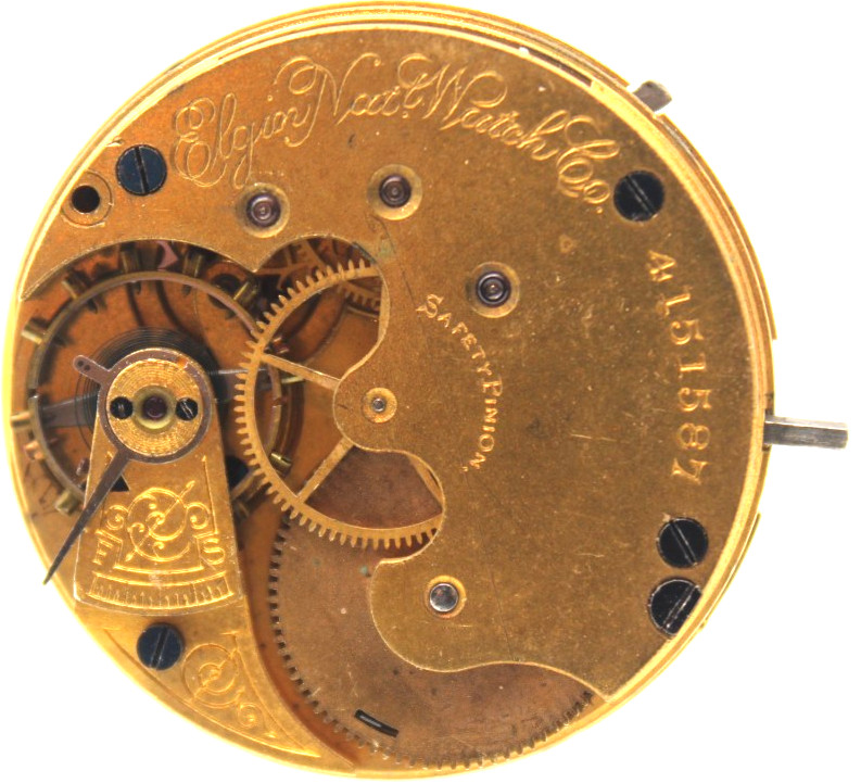 1891 ELGIN POCKET WATCH MOVEMENT 4151587 GRADE: 94 6s 11j (FR2)