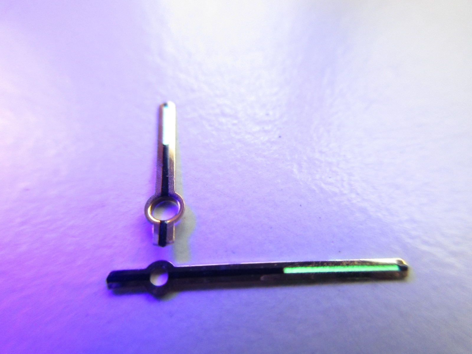 Set of 2 plated-luminous watch hands AS cal. 2063 – 150/90