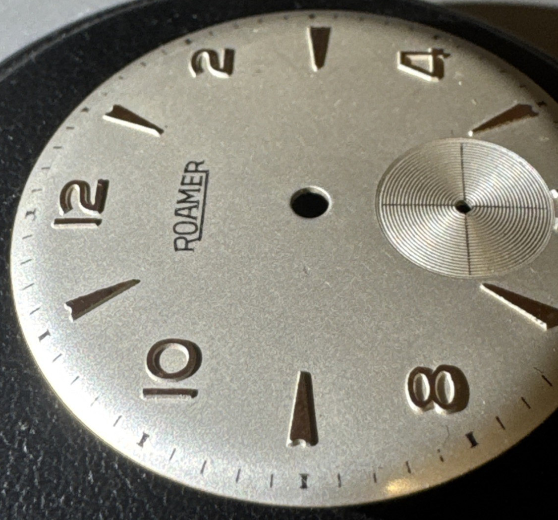 Roamer Original Dial D.31.7Mm Seconds H6 Ivory Index Rose Gold Vintage