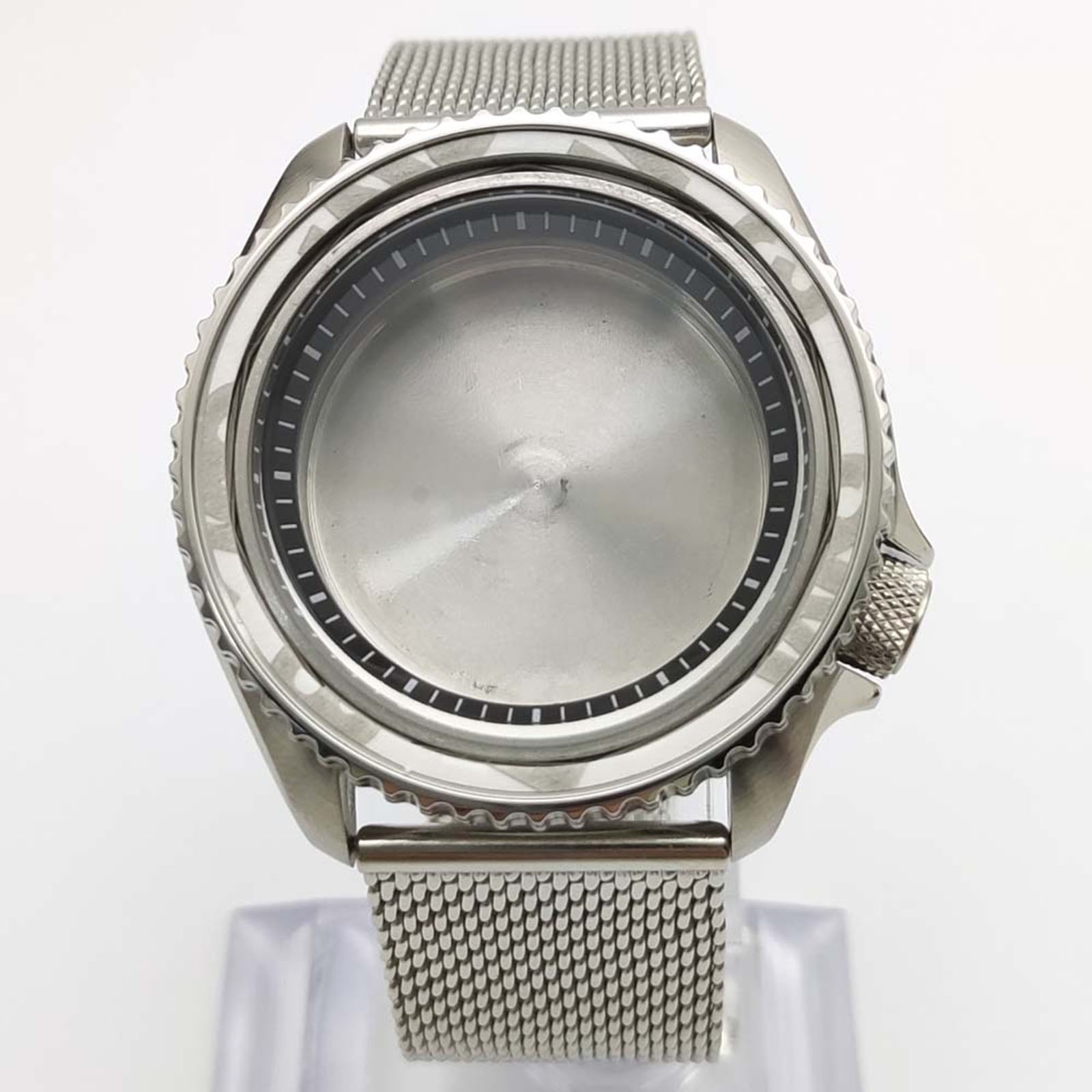 42MM Stainless Steel Sapphire Glass Watch Case Strap for NH35/NH36 Movement