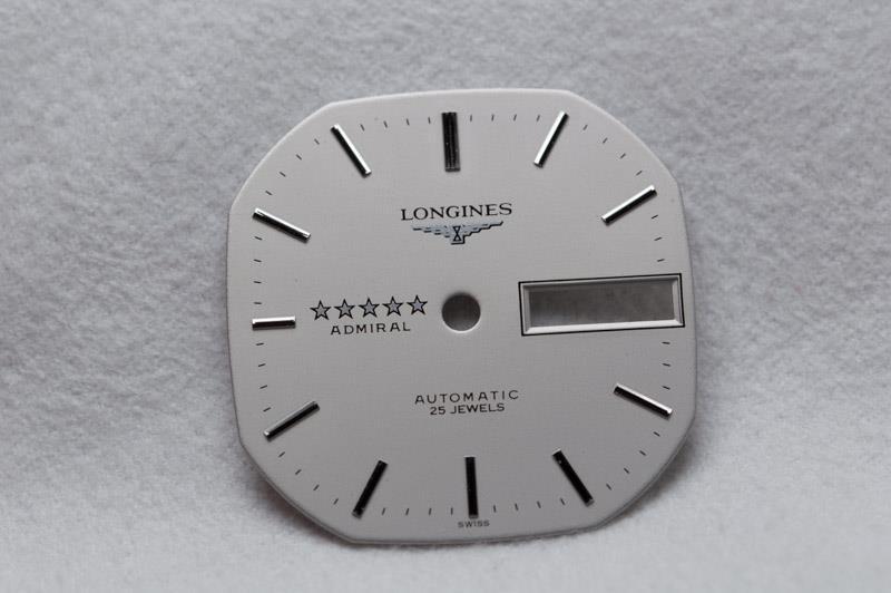 Longines Gents Silver Admiral Day Date Automatic Wristwatch Dial – 25mm NOS