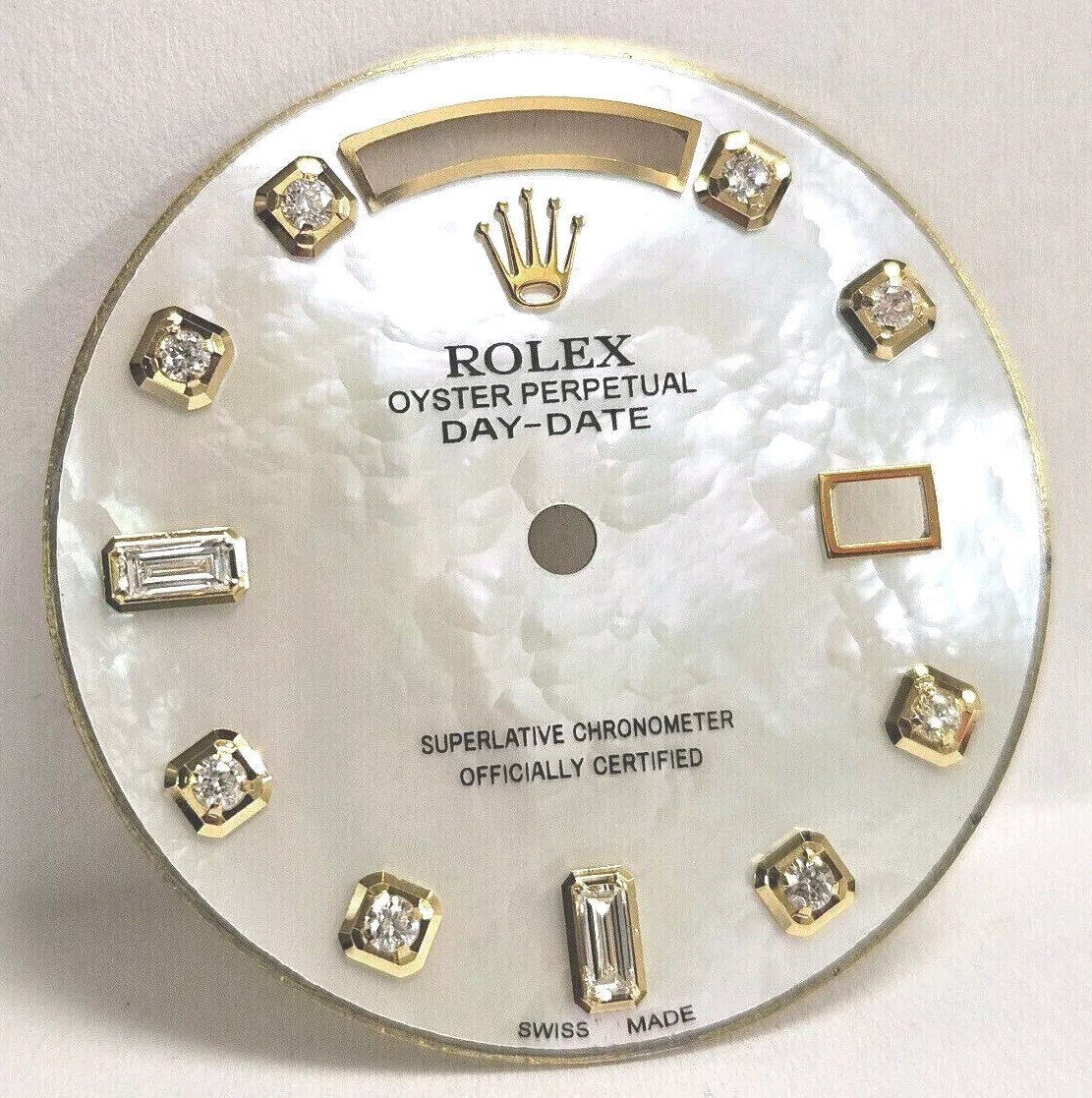 Rolex DAY-DATE 36 Custom White MOP 8+2 Diamond dial for ref. 1803 18038