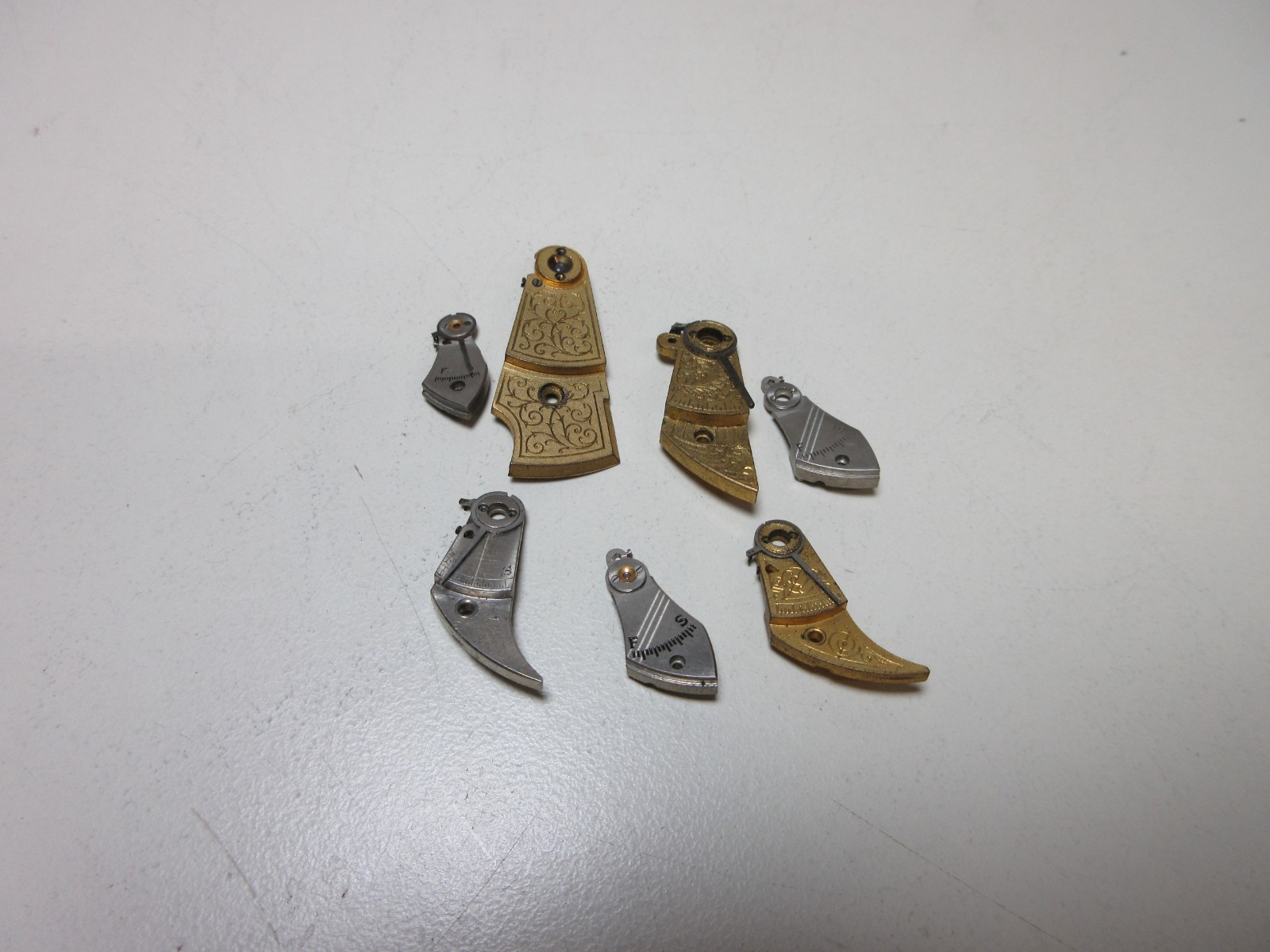 VTG LOT OF POCKET WATCH BALANCE COCKS BRIDGE WATCHMAKER REPLACEMENT PARTS #1