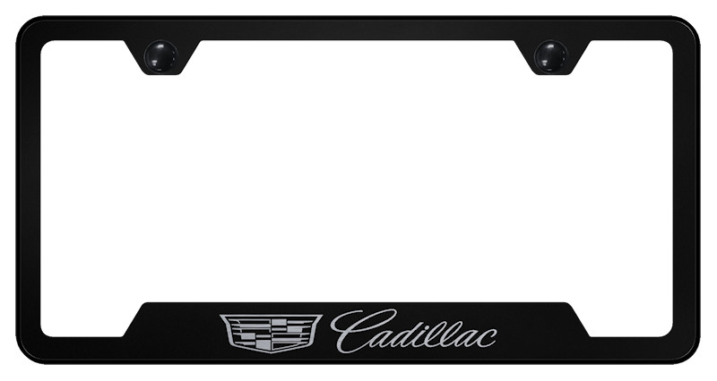 Cadillac License Plate Frame for New Logo Stainless Steel Black