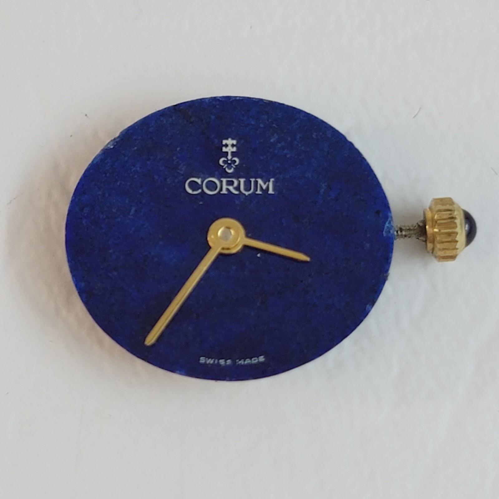 Genuine CORUM Quartz Movement Lapis Lazuli Stone Dial Crown Hands Crystal #901