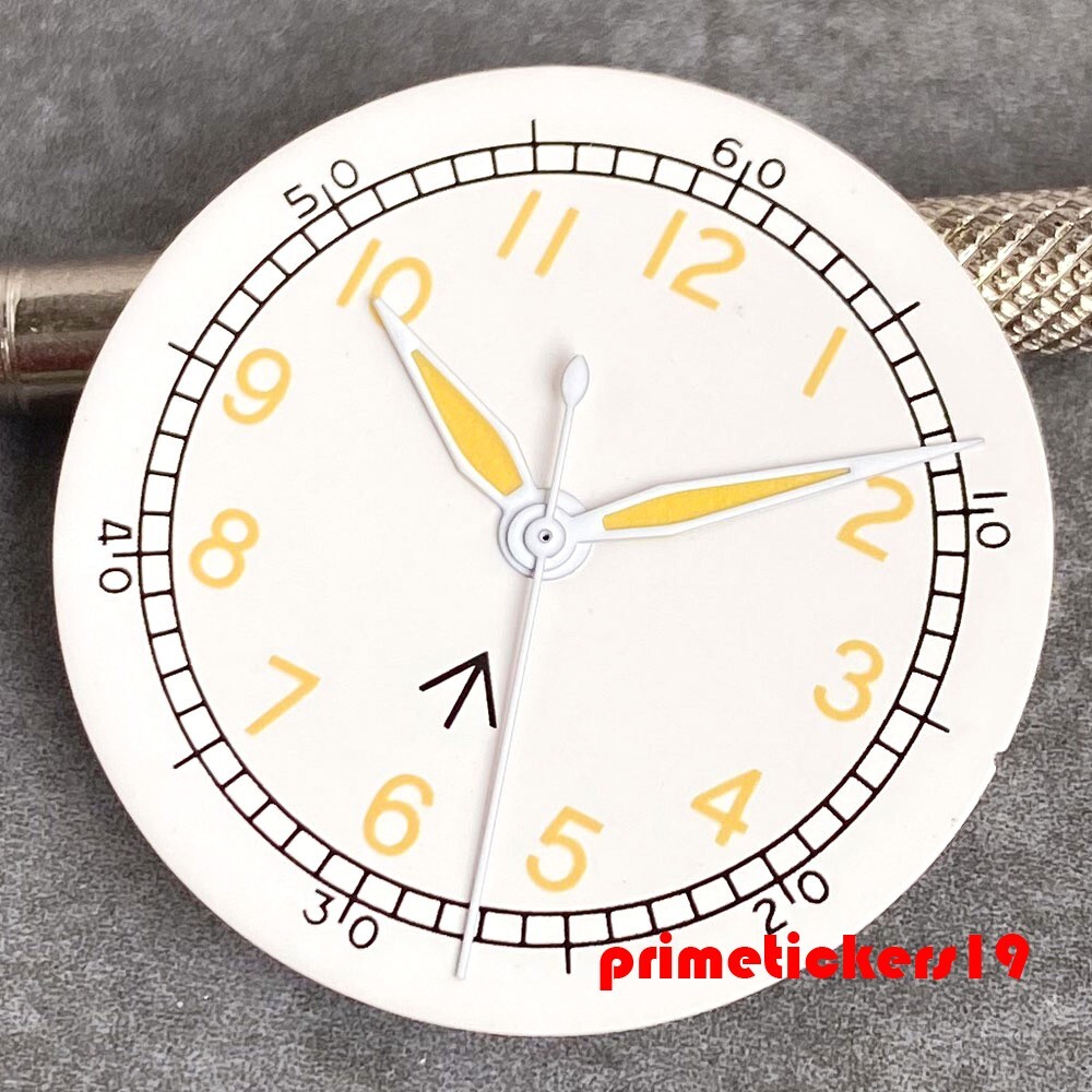 29mm Pilot Watch Dial+Hands Fit NH35 NH36 Mod Parts Pointers Lume Watches Face