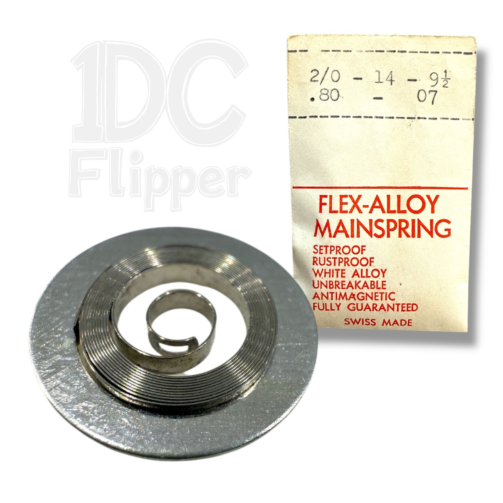 Mainspring 0.80 x 0.07 x 242 Alloy Watch Part 2/0 x 14 x 9 1/2 NOS Read!