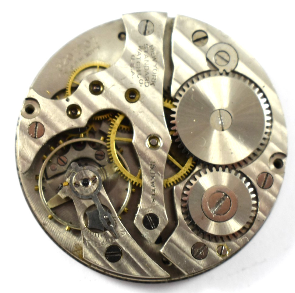 Vintage New York Standard Watch Co 12s 15J OF Pocket Watch Movement lot.wq