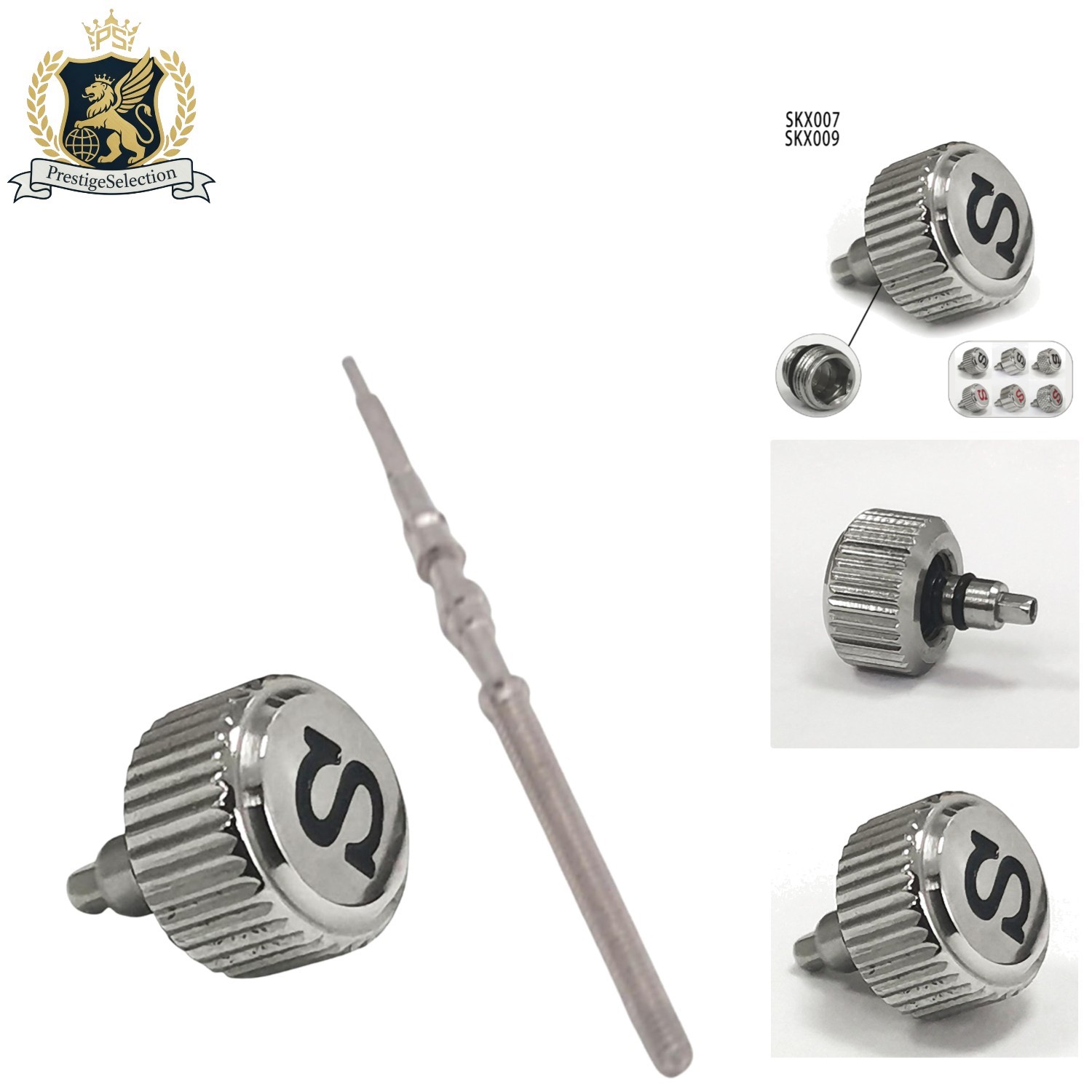 Durable Stainless Steel Watch Crown with Stem – Perfect for NH35 NH36 Models
