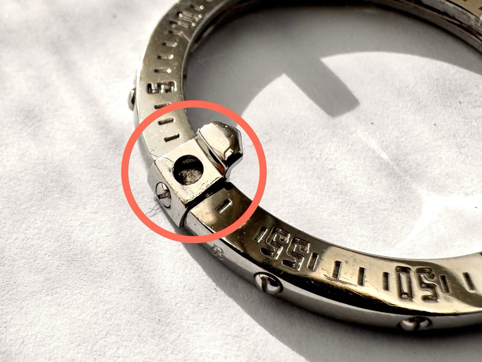 Genuine Breitling 12 Bezel Rider Tab & Screw For A71340 Starliner (no lume dot)
