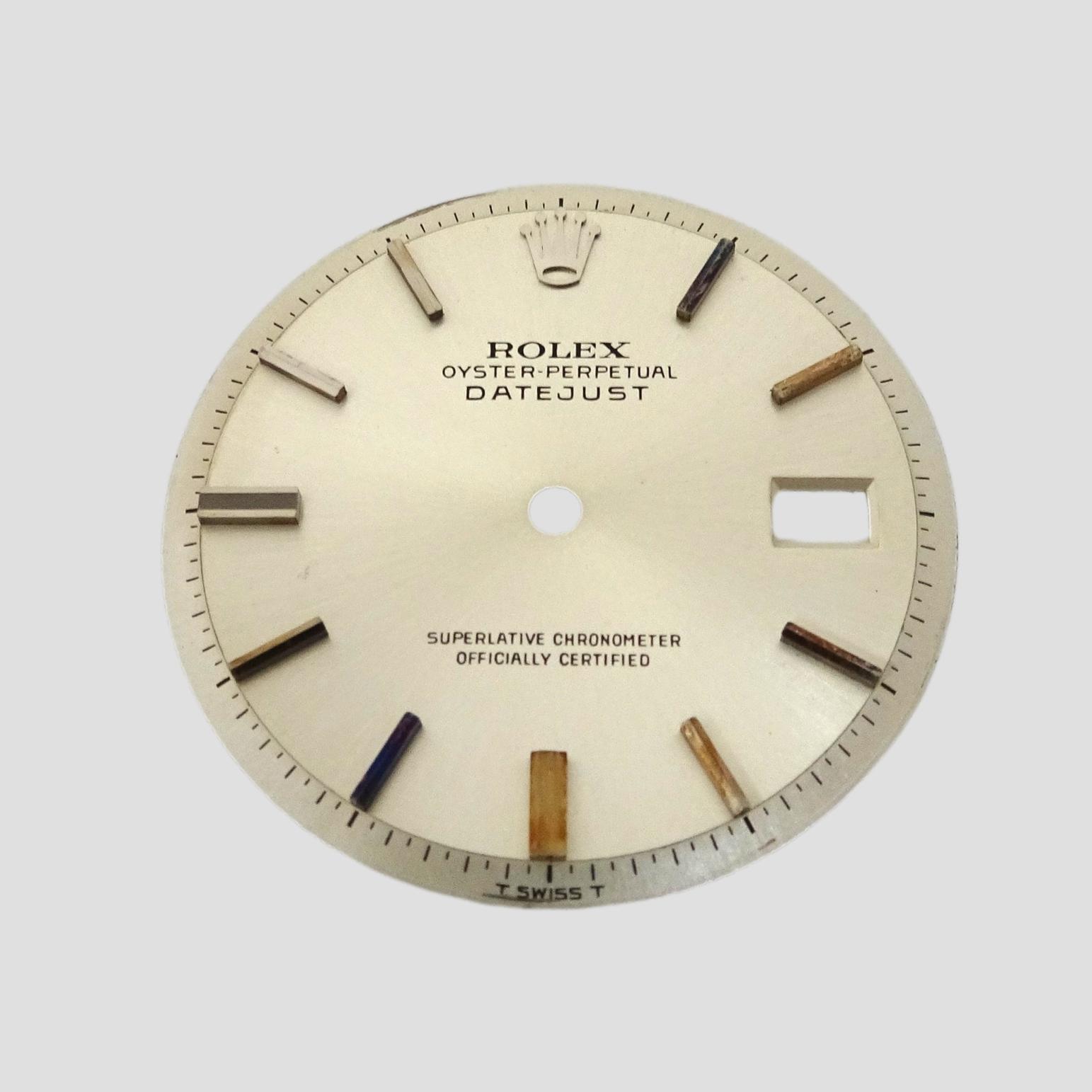 Rolex Men’s White Datejust Non Quick Watch Dial Part 1600 1601 1603