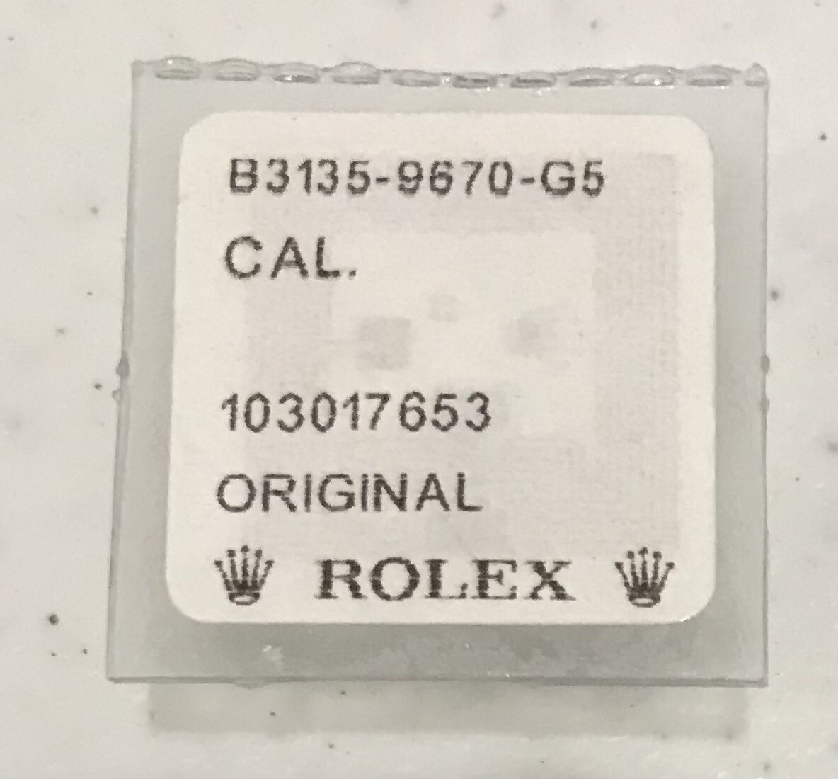 Rolex Calibre 3135 Date Wheel Jewel 3135-9670 New One Piece Genuine