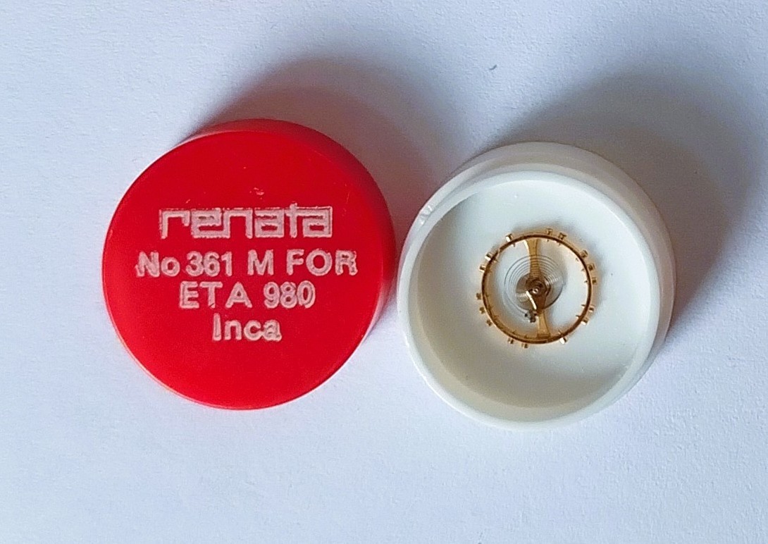 REPLACEMENT FOR WATCH, RENATA BALANCE NO. 361 M FOR ETA 980 INCA
