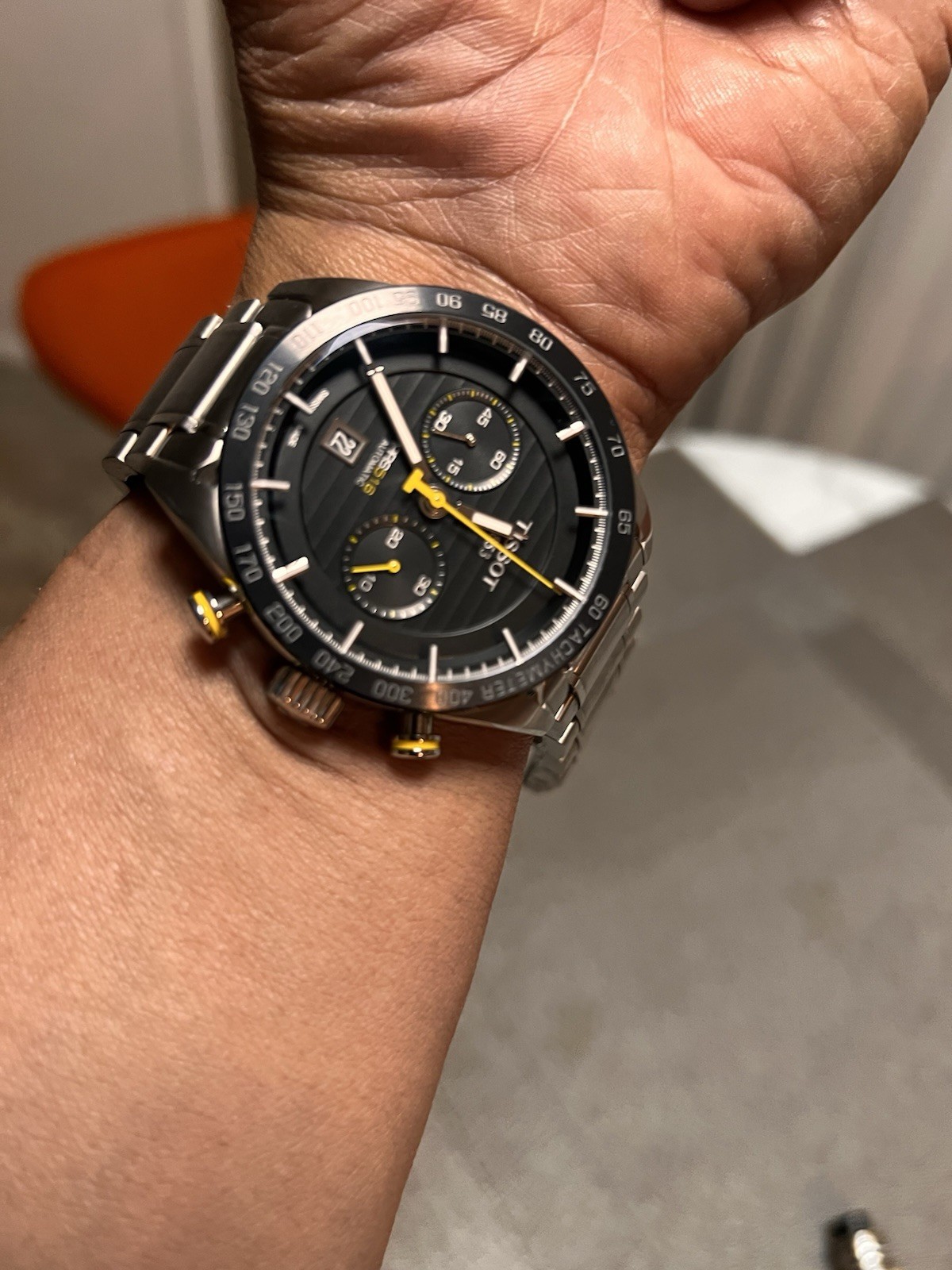 Tissot Chronograph PRS516 Chronograph Watch Automatic Black Dial 44mm