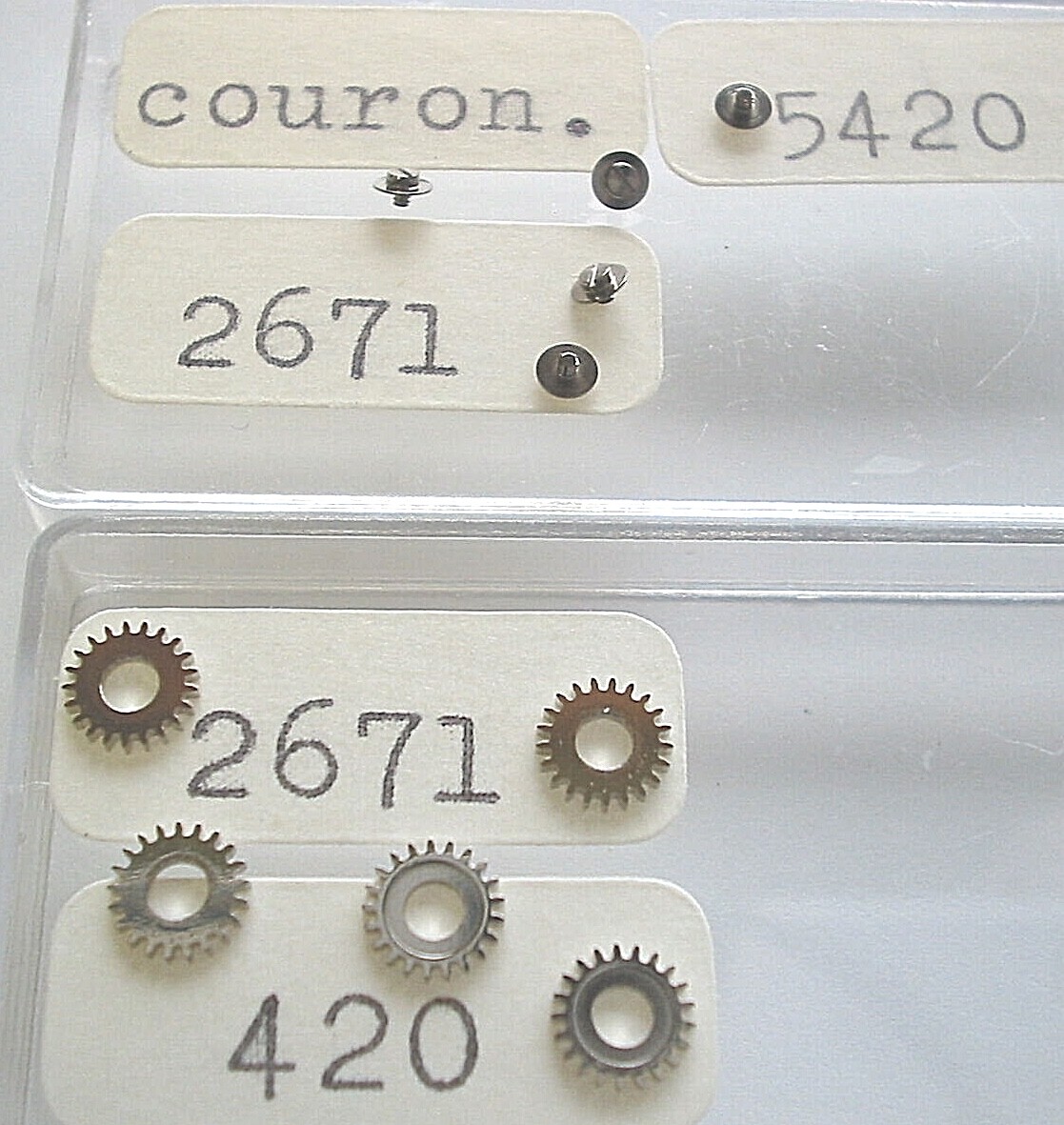 ETA 2671, 2641, 2651, 2661; 5 new crown or ratchet wheels #415 or #420 + screws
