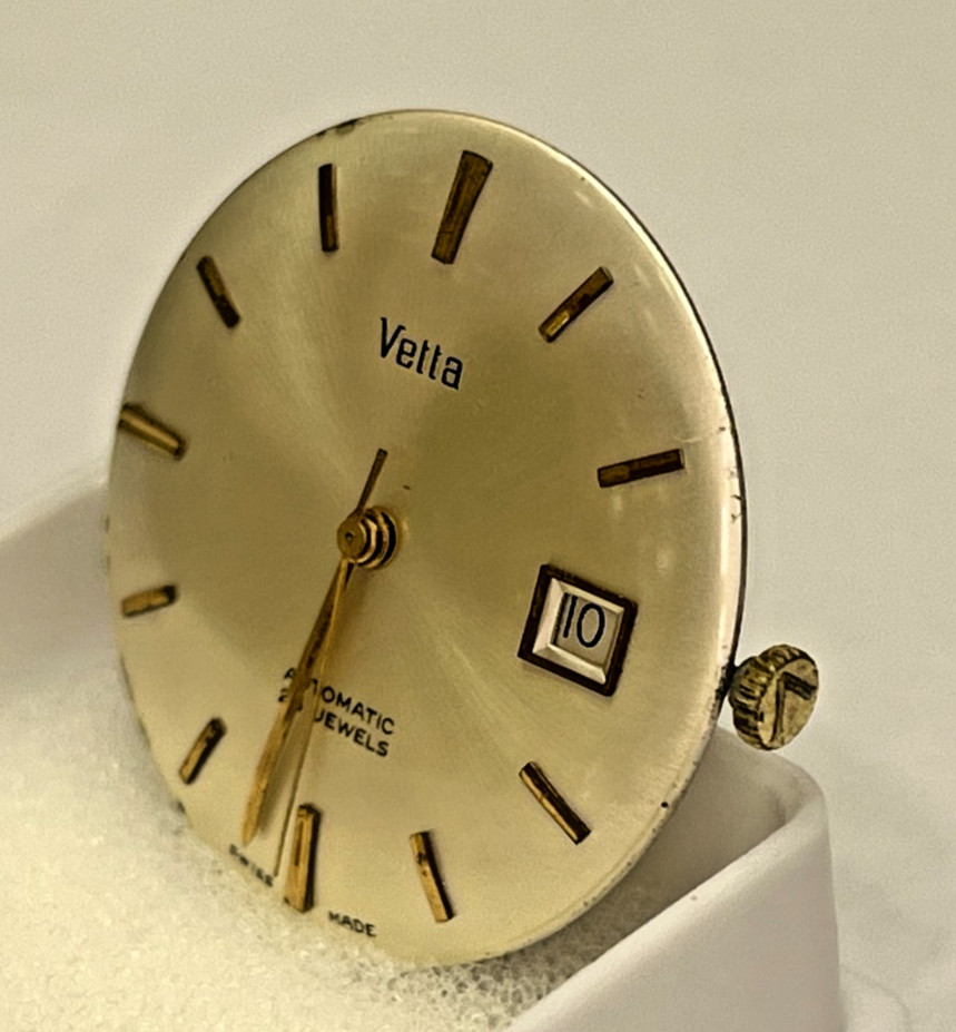 Vetta Dial & Movement Automatic Eta 2472 / 472 Date 23 Jewels Swiss Made Running