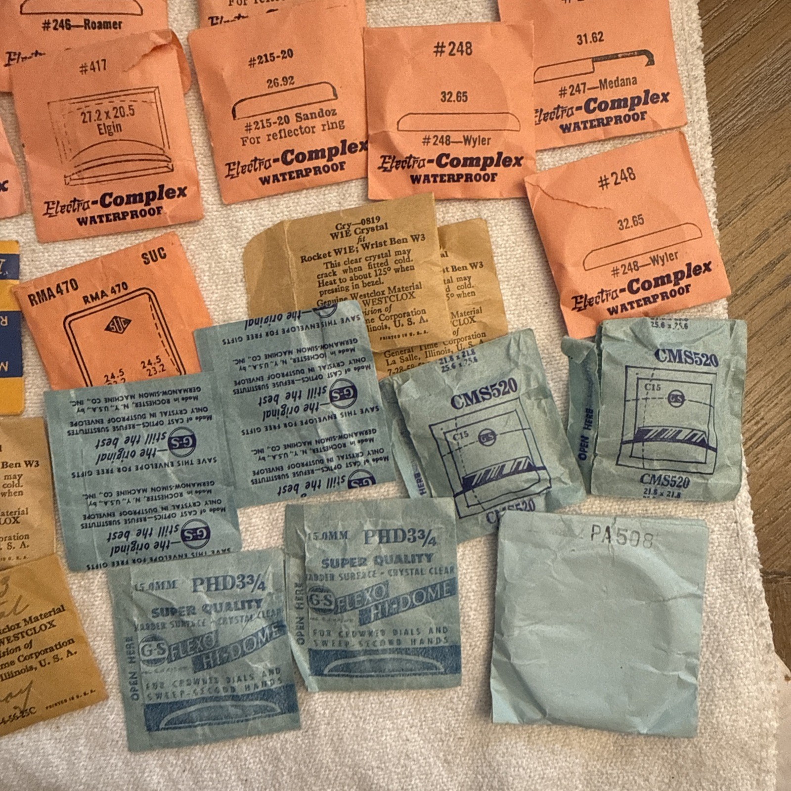 Bulk Lot of 75 Vintage Crystal Watch Faces NOS