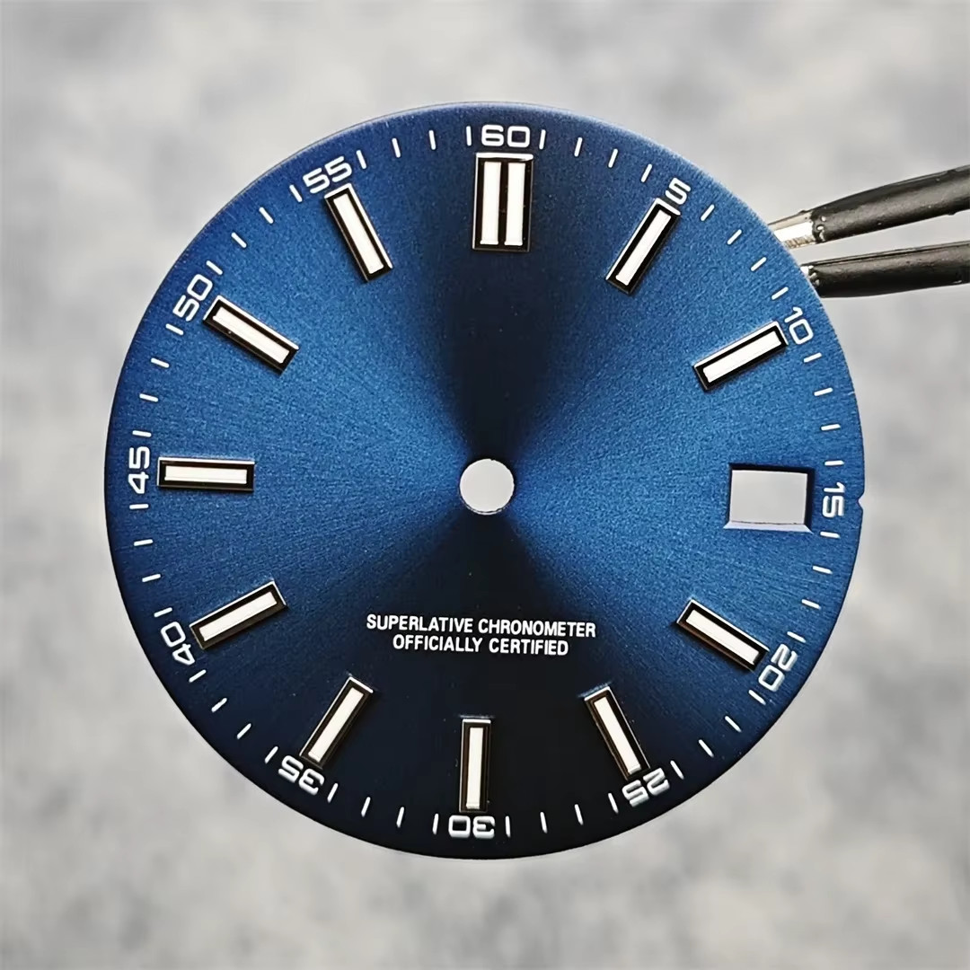 NH35 Watch Dial 28.5Mm Log Modified Dial BGW9 Blue Green Luminous Watch Face Mod