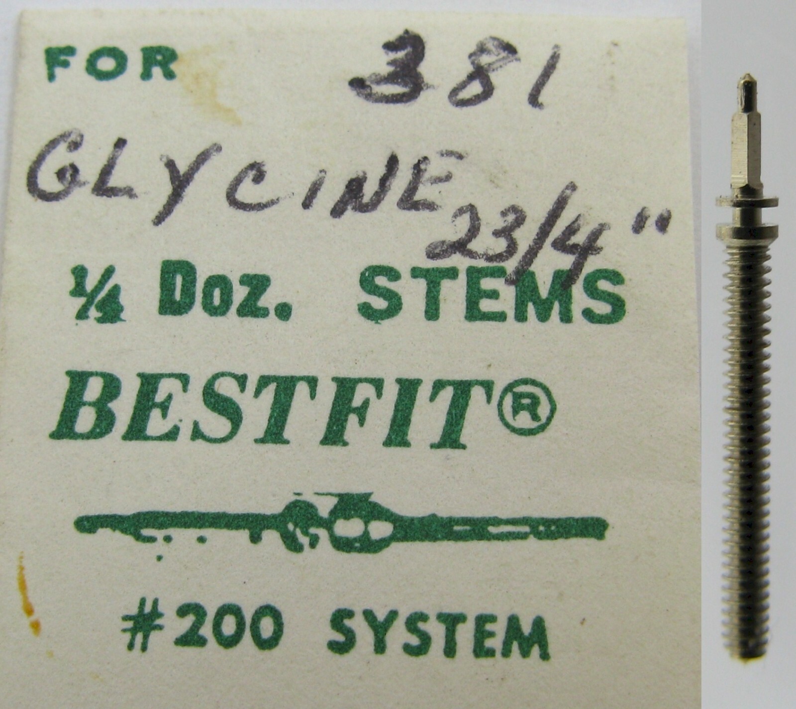 Glycine baguette watch 23/4″ ? … winding stem new old stock #401