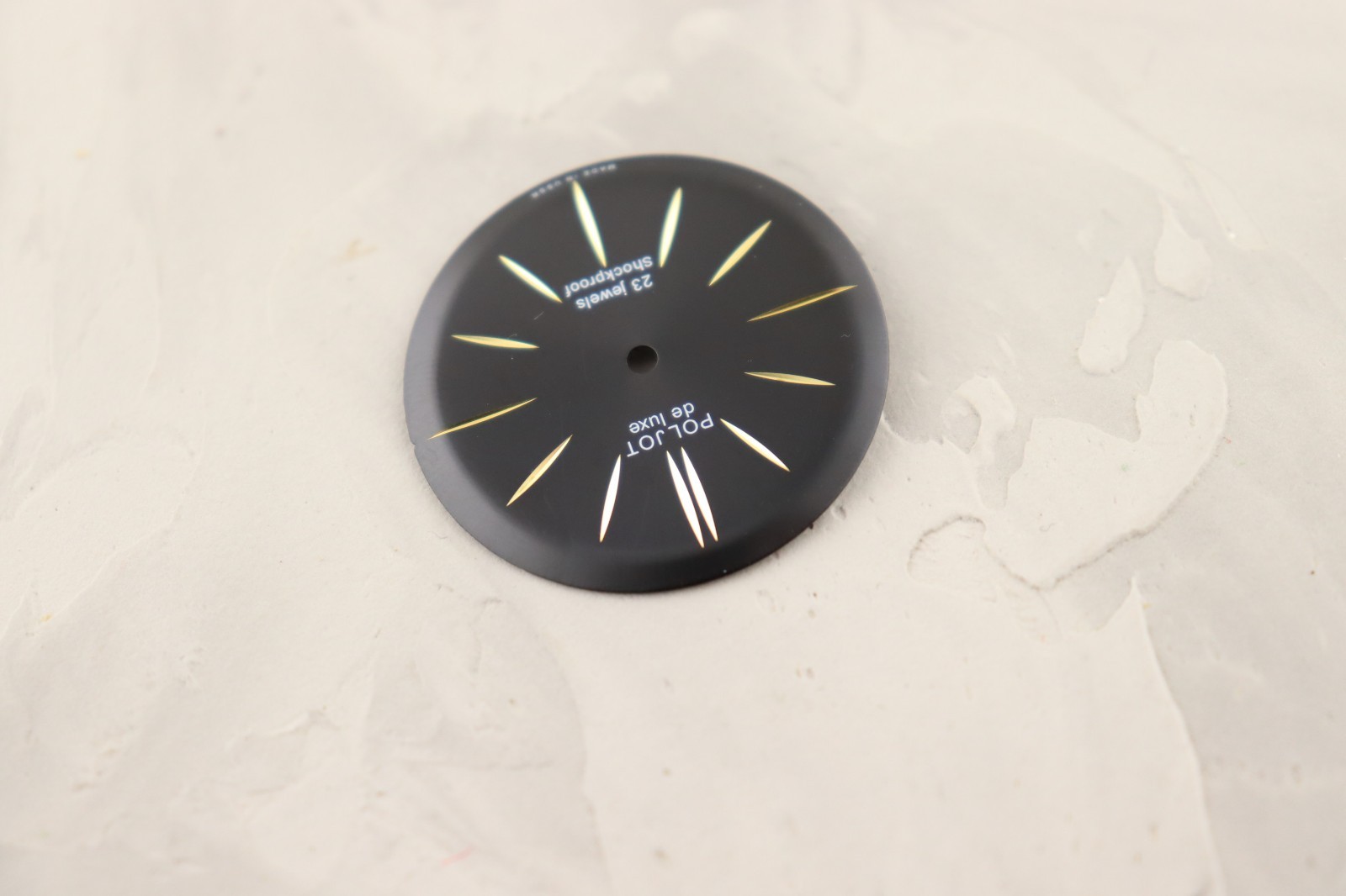 Dial for vintage Watch Poljot de Luxe, Luch. 23 jewels, wristwatches Soviet