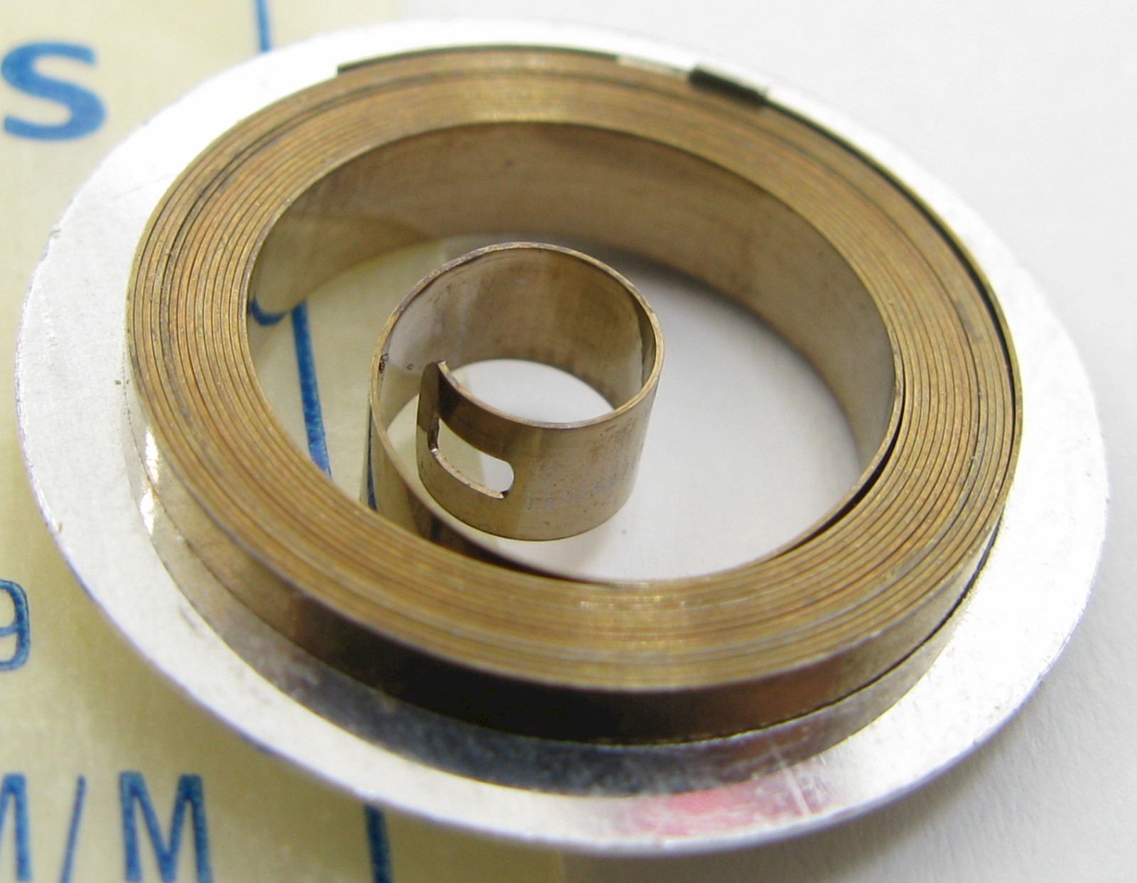 Illinois 16s 47309 T end Watch part: Mainspring x1 brown alloy