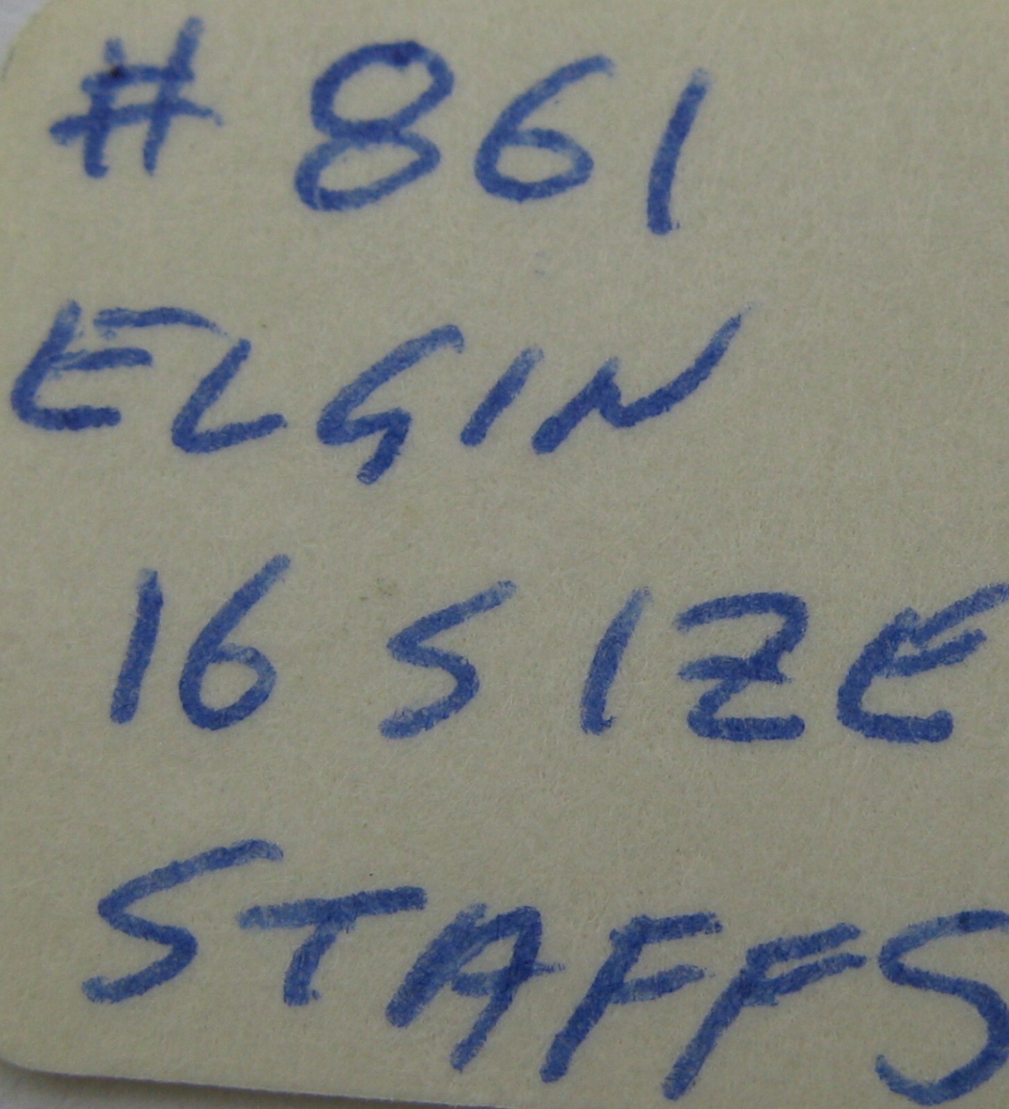 Elgin pocket Watch 16s 861 balance staff #723