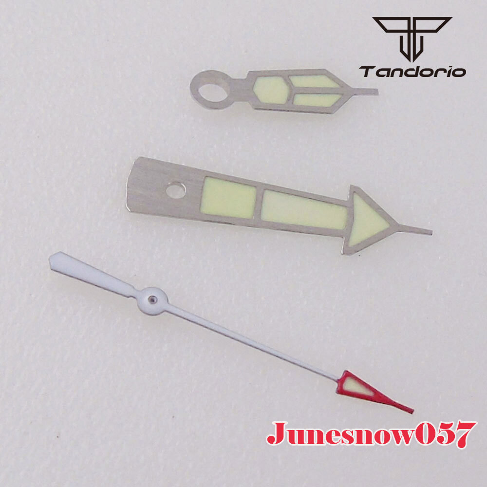 29MM Beige White Sterile Watch Full Lume Green Dial Men Fit NH35A NH36A SKX SRP