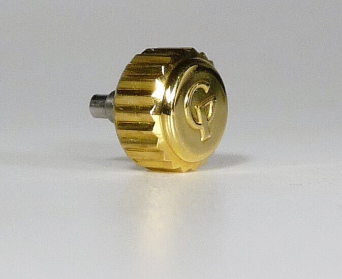 GIRARD-PERREGAUX. Yellow Gold Crown Screw Down Pusher. 6mm x 3.5mm New Old Stock