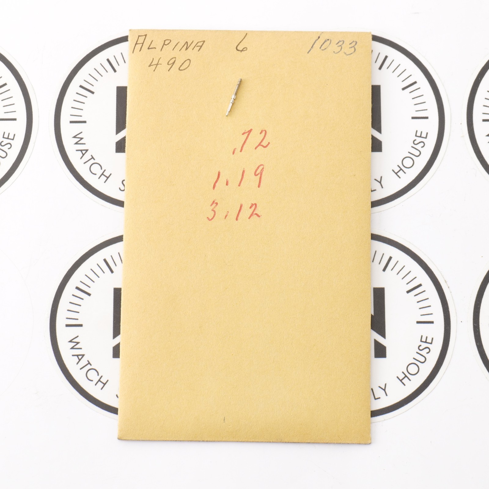 Alpina Cal 490 Watch Winding Stem Part 401 New Old Stock Watchmakers (C7D9)