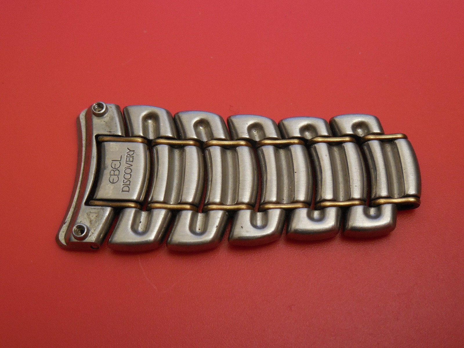 EBEL MENS 1911 DISCOVERY BAND BRACELET LINK SECTION 18K GOLD / STAINLESS STEEL