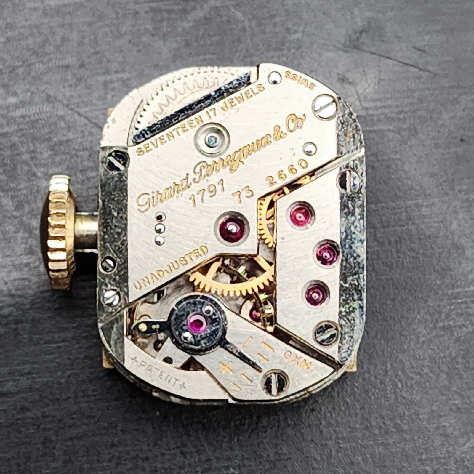 Girard Perregaux 1791 2660 Watch Mvmt Cal 73 AE 17j Running Swiss Vintage✅