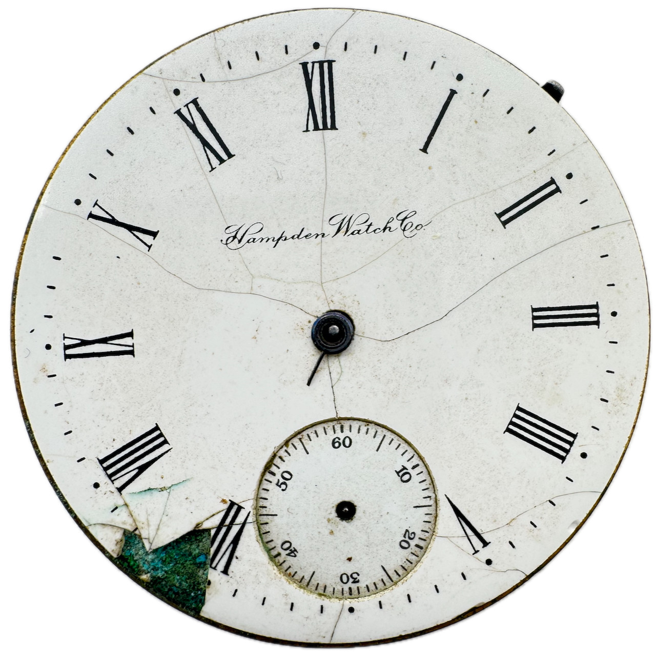 Antique 16s 1898 Hampden 7 Jewel Pocket Watch Movement Champion H USA