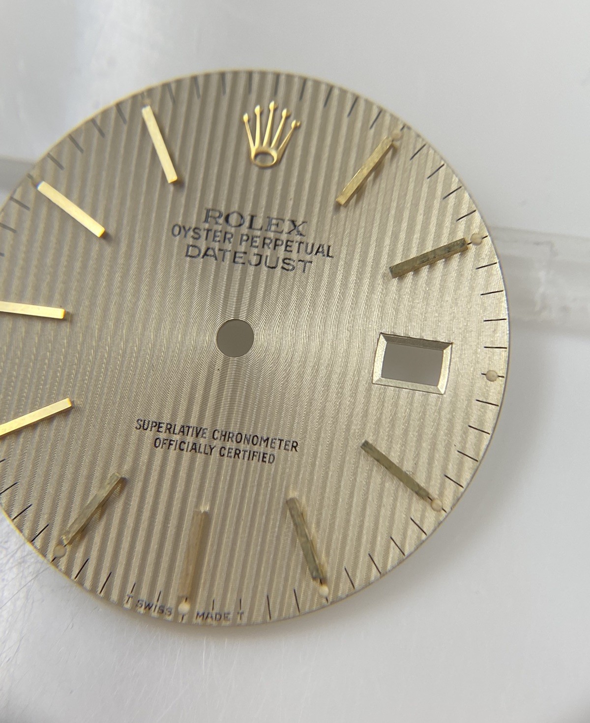 Original Rolex 36mm Datejust 16013 16233 Cal. 3035/3135 Gold Tapestry Dial