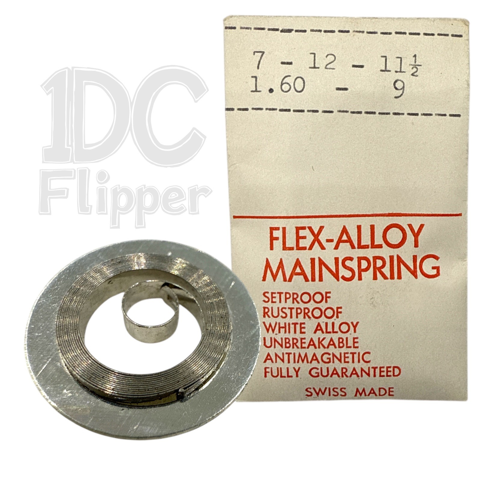 AS 1103 Mainspring 1.60 x 0.09 x 292 MS-712K Alloy Denn. 7 x 12 x 11 1/2 Read!