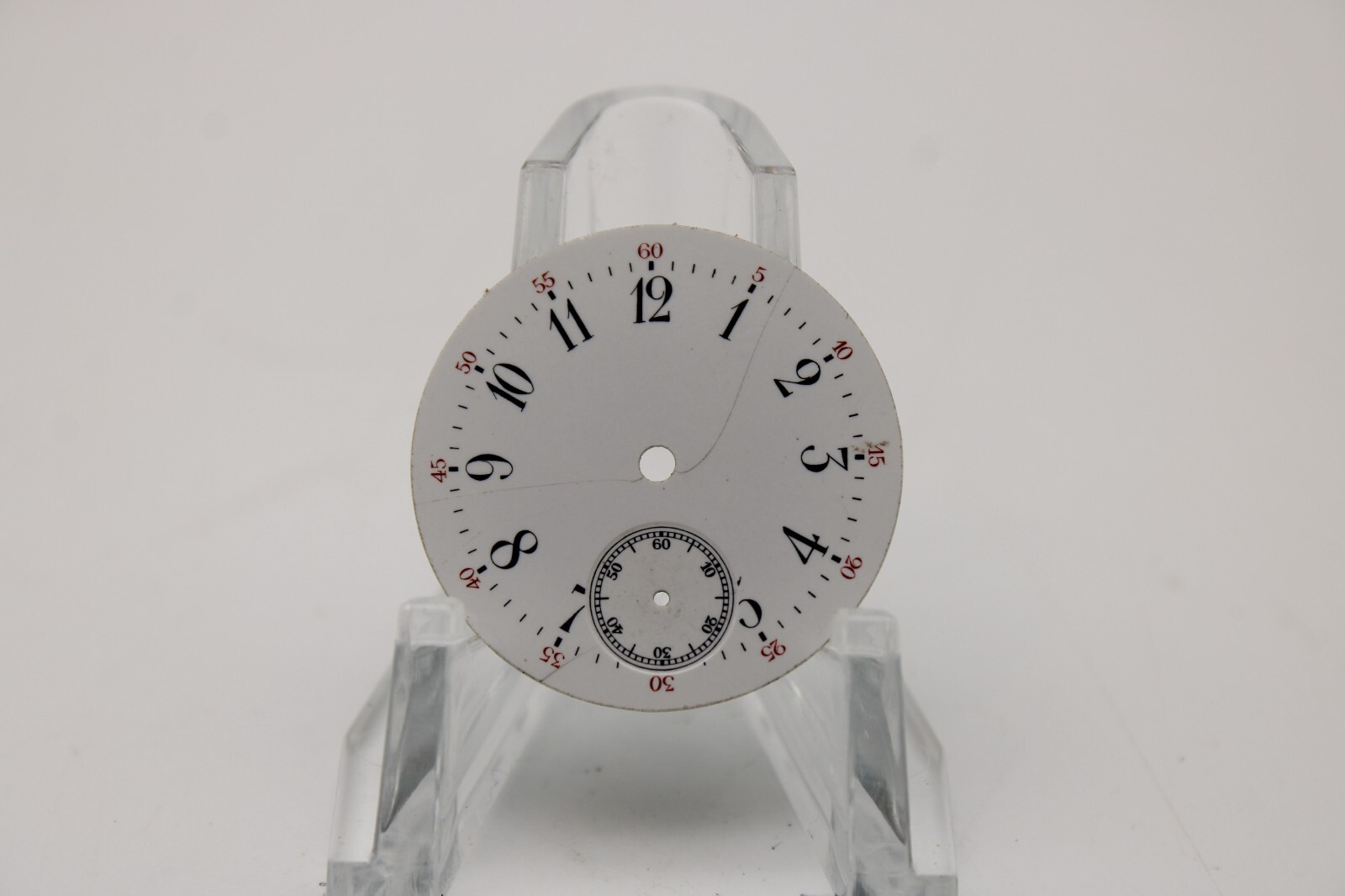 ANTIQUE PORCELAIN POCKET WATCH DIAL BREGUET NUMERAL INDICES 28.5mm (F4P3)