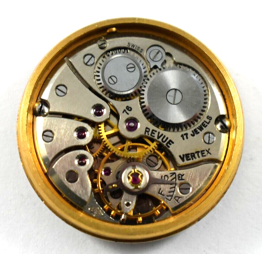 Vintage Vertex Revue 76 Manual Wind 17J Wrist Watch Movement lot.fm